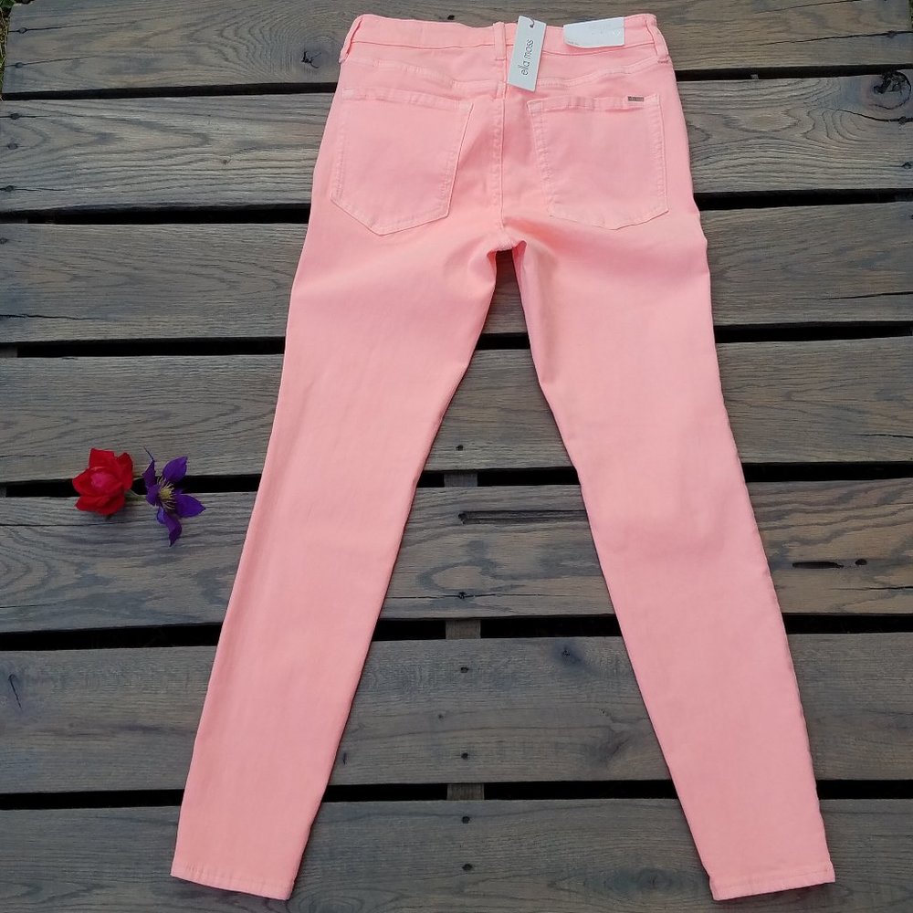 ella moss Mid Rise Skinny Ankle Pink EM Pants NWT